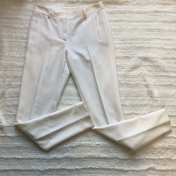 Akris Punto Fabia Pebble Crepe Pants in Cream sz 6 $568 - Picture 8 of 12